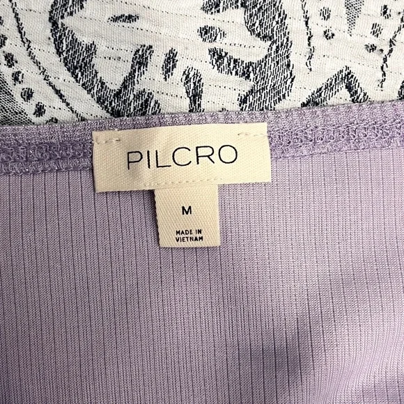 Pilcro Anthropologie Halter Cowl-Neck Top Dusty Lilac Purple Sparkle Medium NWT - Picture 10 of 10